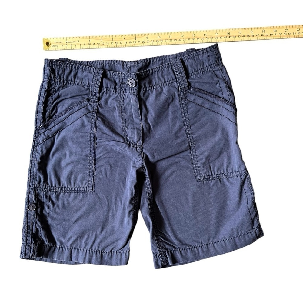 Marks & Spencer Women's Cotton Twill Navy Shorts Size 4 - Picture 10 of 10